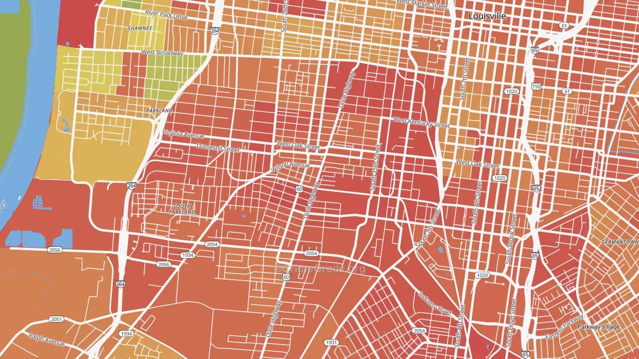 Park Hill, Louisville, KY Map of Drug-Related Crime Rates