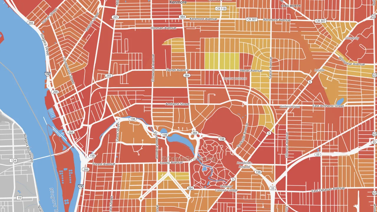 Park Meadow, Buffalo, NY Map of Drug-Related Crime Rates