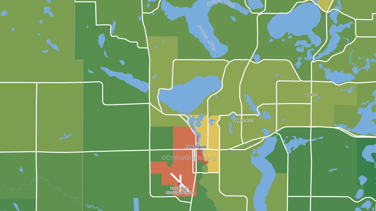 Park Rapids, MN Map of Drug-Related Crime Rates