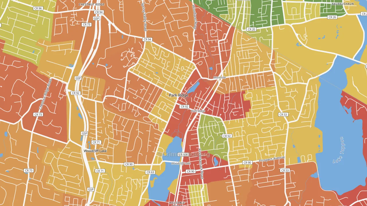 Park Ridge, NJ Map of Drug-Related Crime Rates