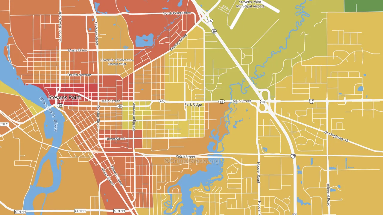 Park Ridge, WI Map of Drug-Related Crime Rates