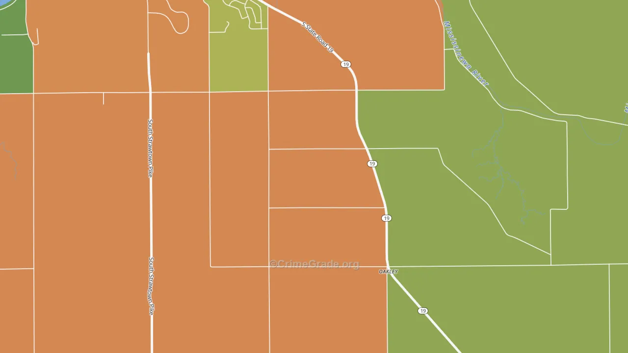 Park View Heights, IN Map of Drug-Related Crime Rates