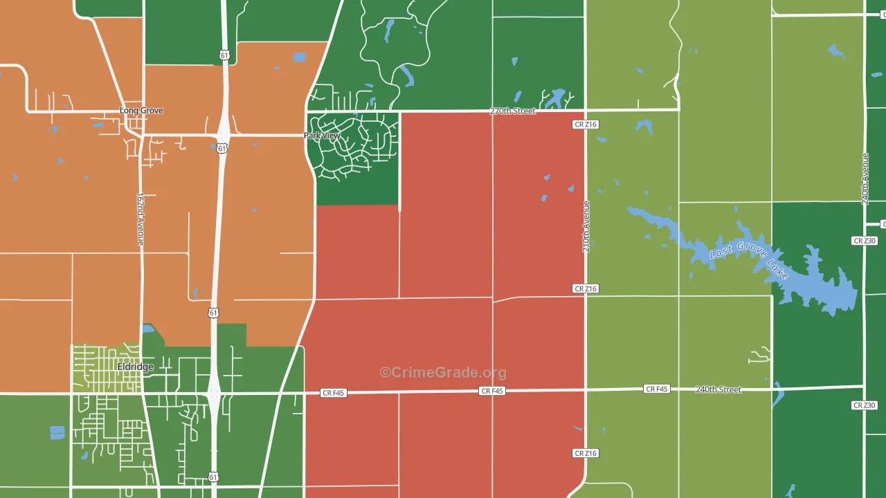 Park View, IA Map of Drug-Related Crime Rates