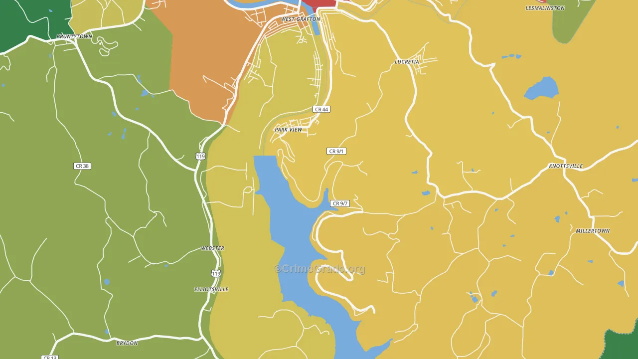 Park View, WV Map of Drug-Related Crime Rates