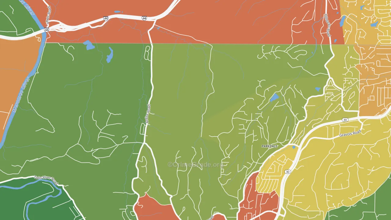 Parkdale, MO Map of Drug-Related Crime Rates