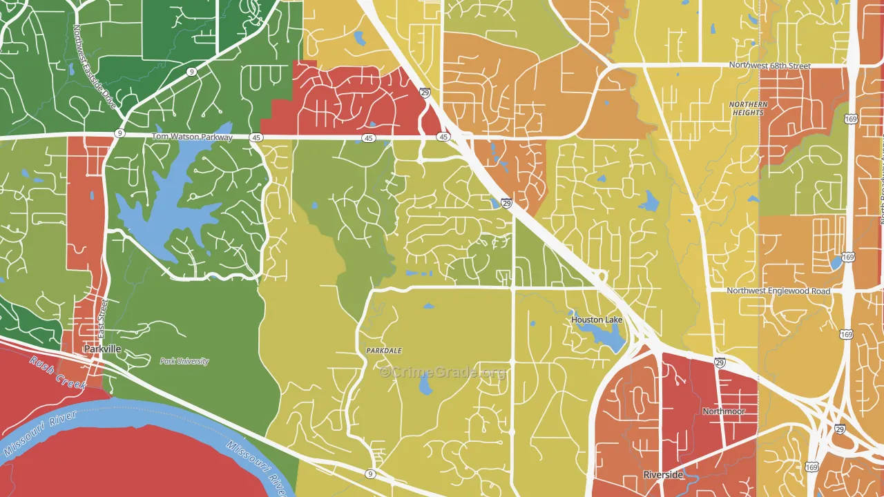 Parkdale-Walden, Kansas City, MO Map of Drug-Related Crime Rates