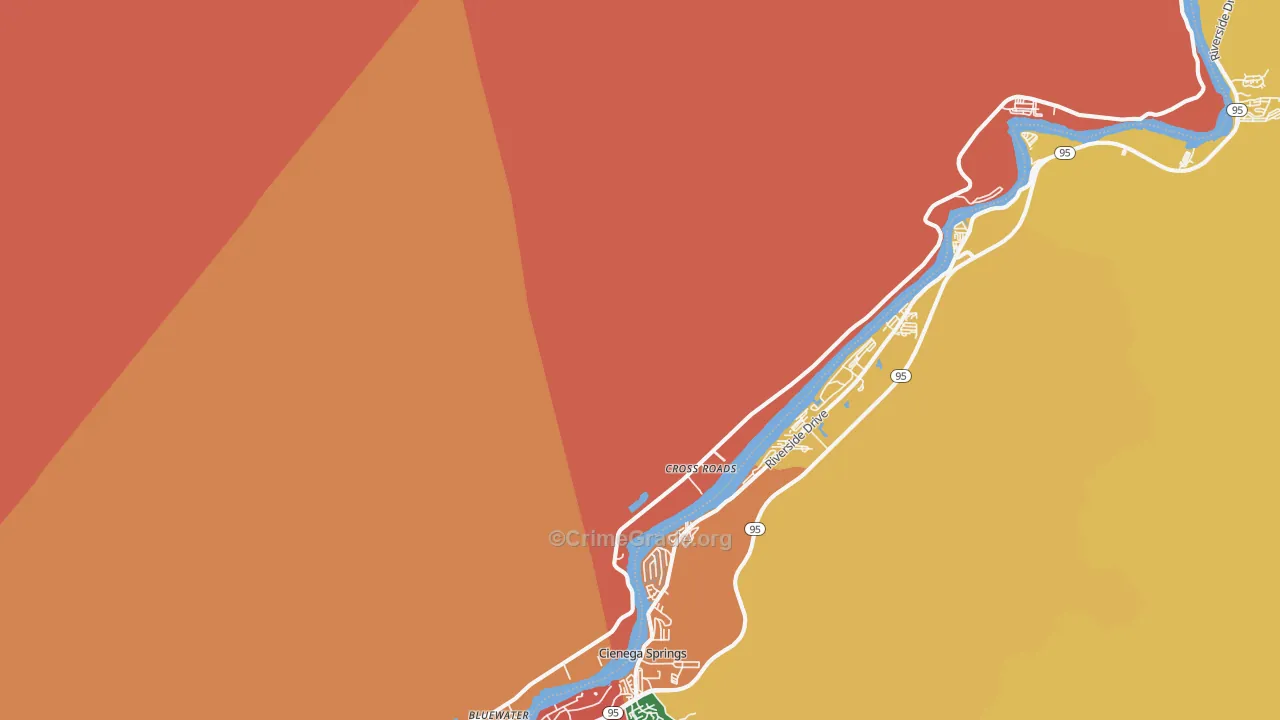 Parker Dam, CA Map of Drug-Related Crime Rates