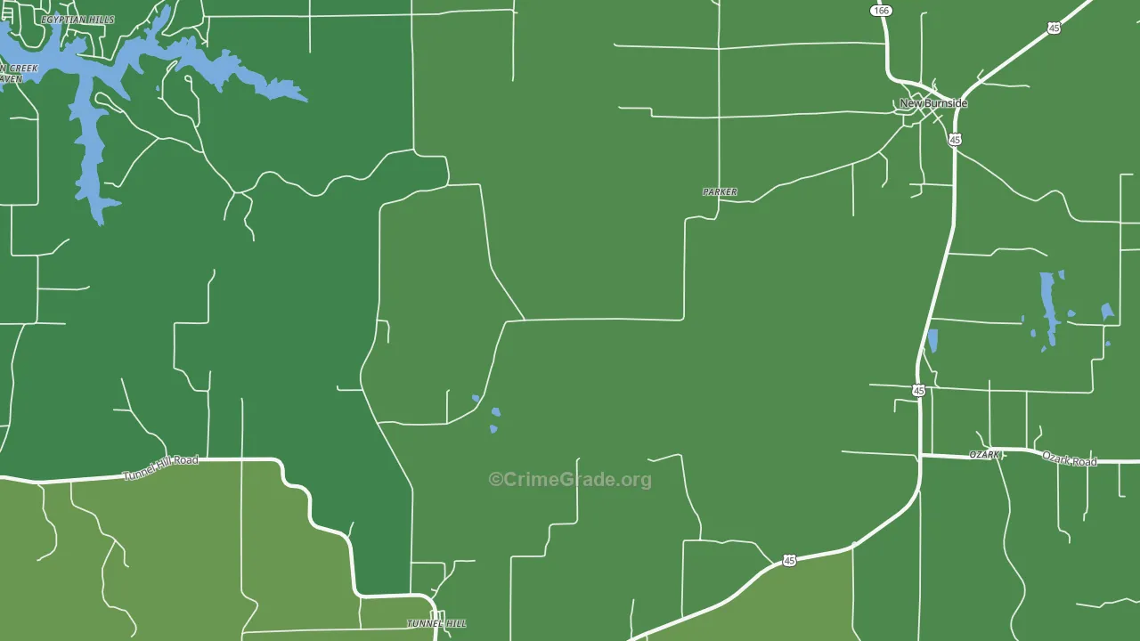Parker, IL Map of Drug-Related Crime Rates