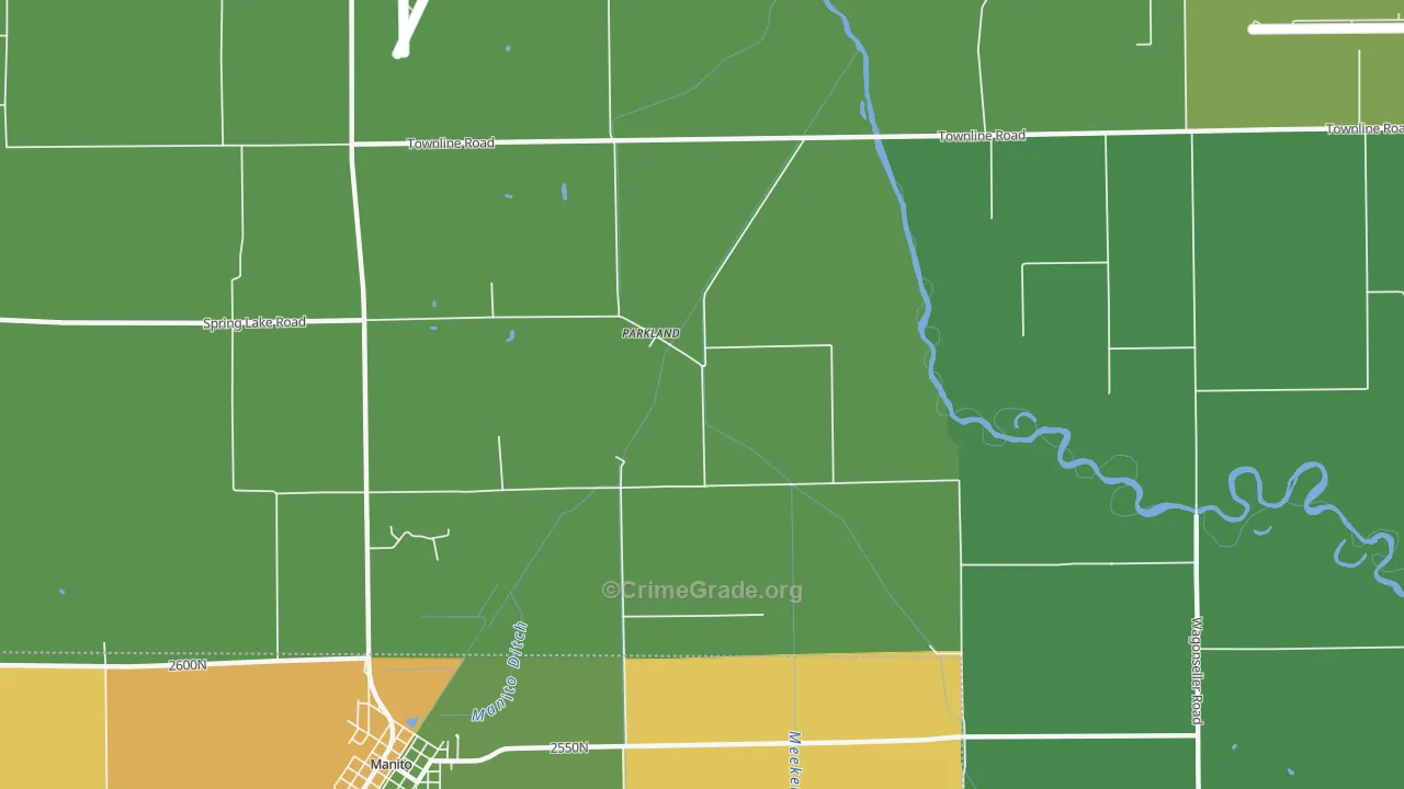 Parkland, IL Map of Drug-Related Crime Rates
