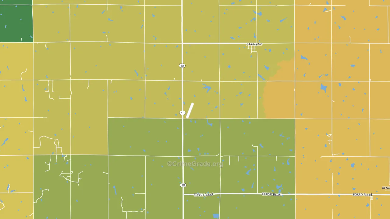Parkland, OK Map of Drug-Related Crime Rates