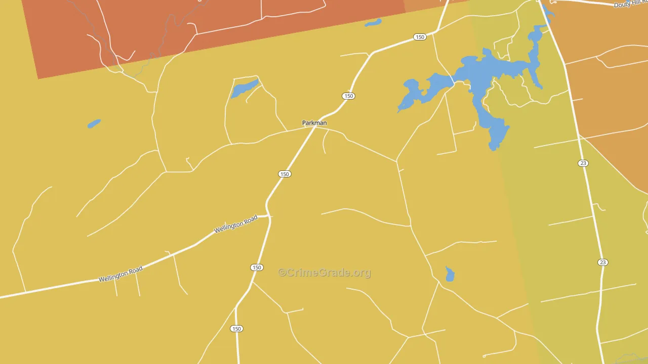 Parkman, ME Map of Drug-Related Crime Rates