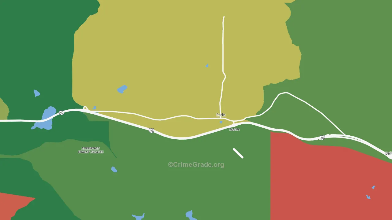 Parks, AZ Map of Drug-Related Crime Rates