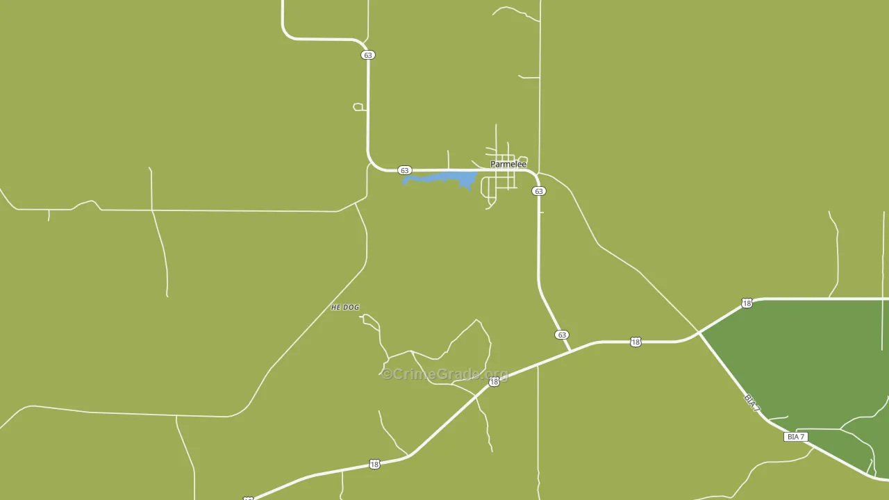 Parmelee, SD Map of Drug-Related Crime Rates