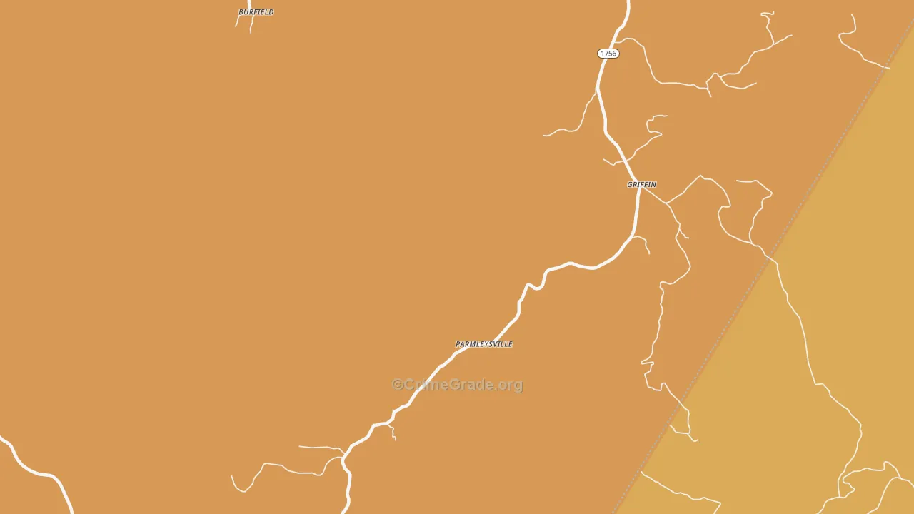 Parmleysville, KY Map of Drug-Related Crime Rates
