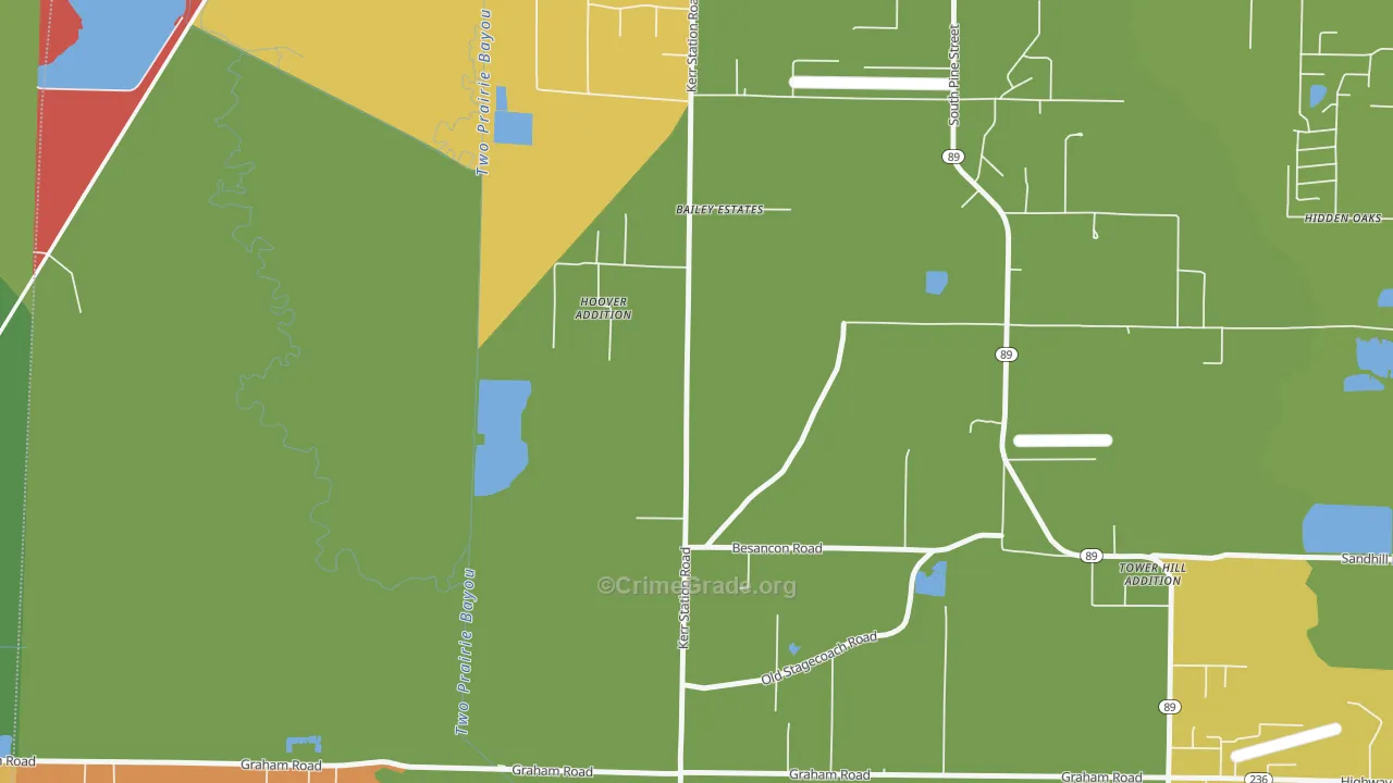 Parnell, AR Map of Drug-Related Crime Rates