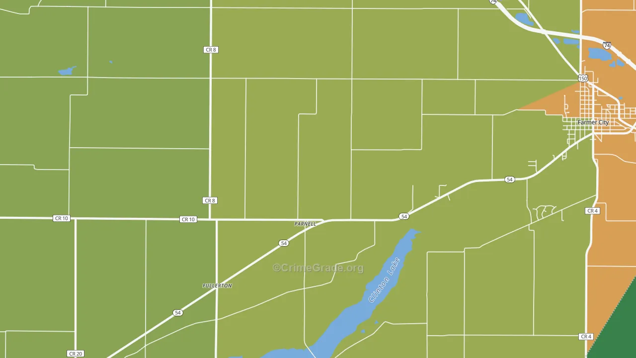 Parnell, IL Map of Drug-Related Crime Rates