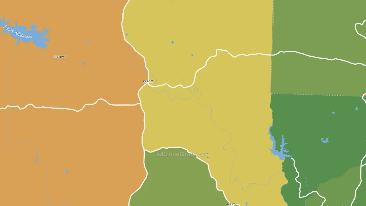 Paron, AR Map of Drug-Related Crime Rates