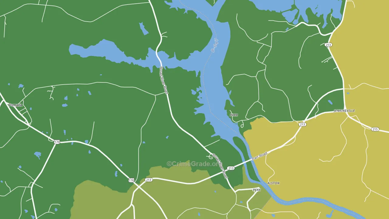 Parr, SC Map of Drug-Related Crime Rates