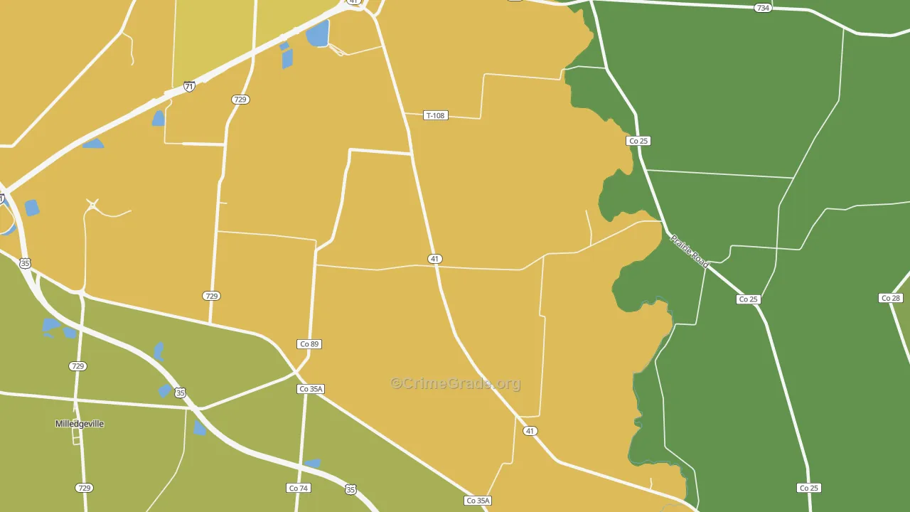 Parrott, OH Map of Drug-Related Crime Rates