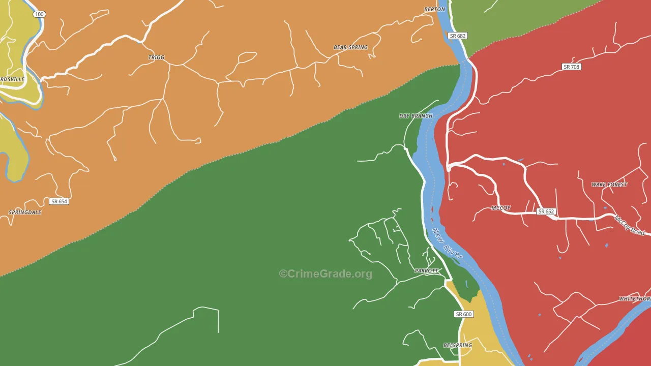 Parrott, VA Map of Drug-Related Crime Rates