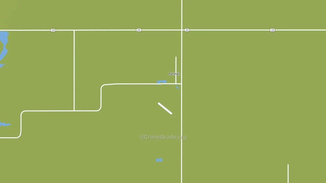 Parshall, ND Map of Drug-Related Crime Rates