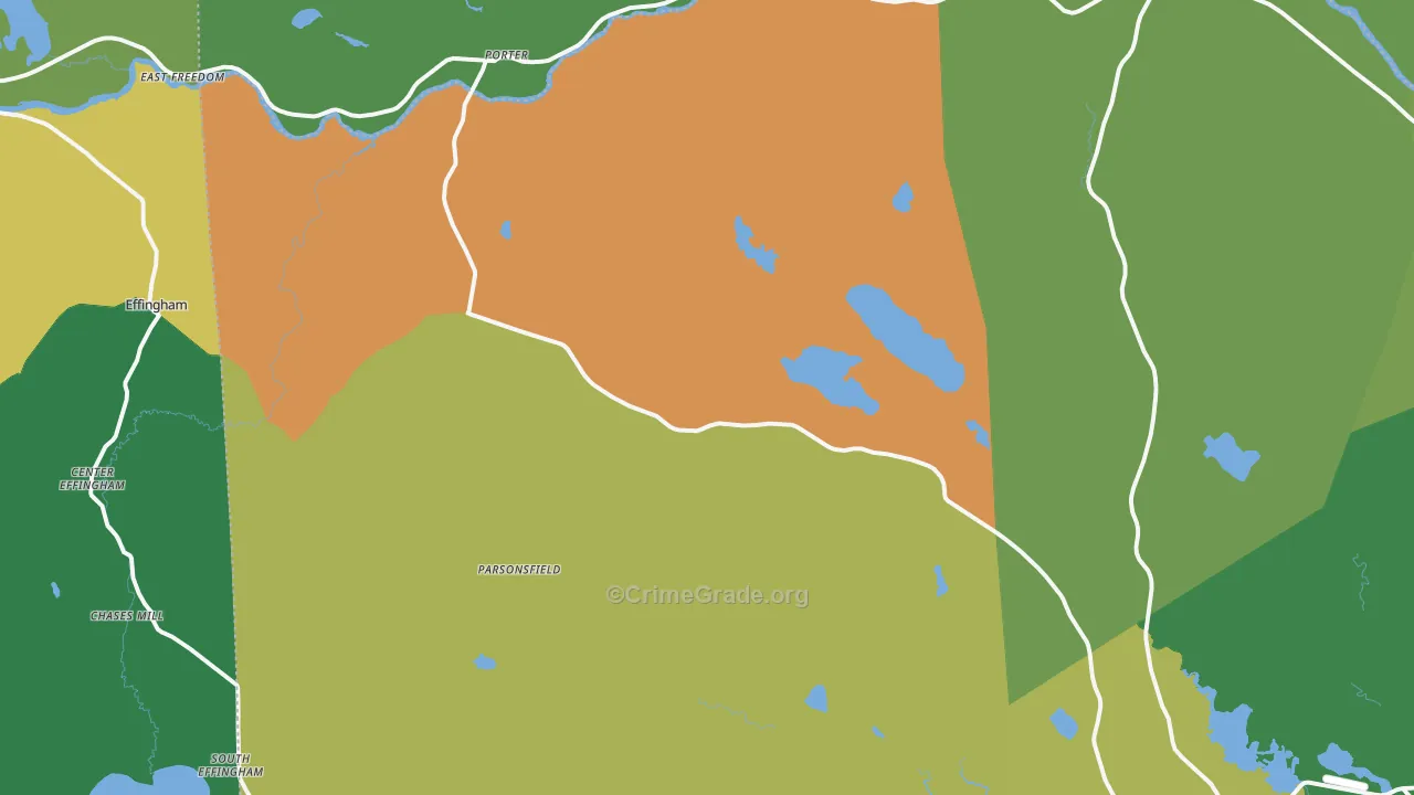 Parsonsfield, ME Map of Drug-Related Crime Rates