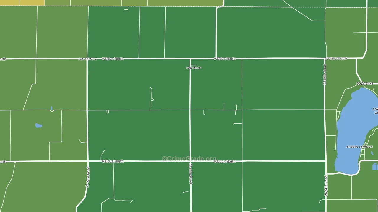 Partello, MI Map of Drug-Related Crime Rates