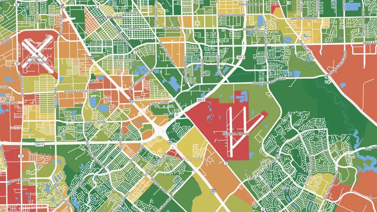 Pasadina, Houston, TX Map of Drug-Related Crime Rates