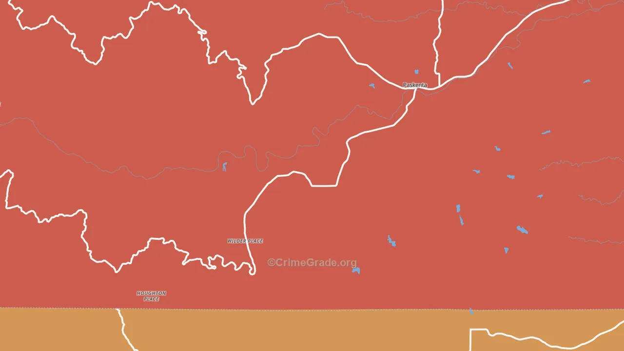 Paskenta, CA Map of Drug-Related Crime Rates