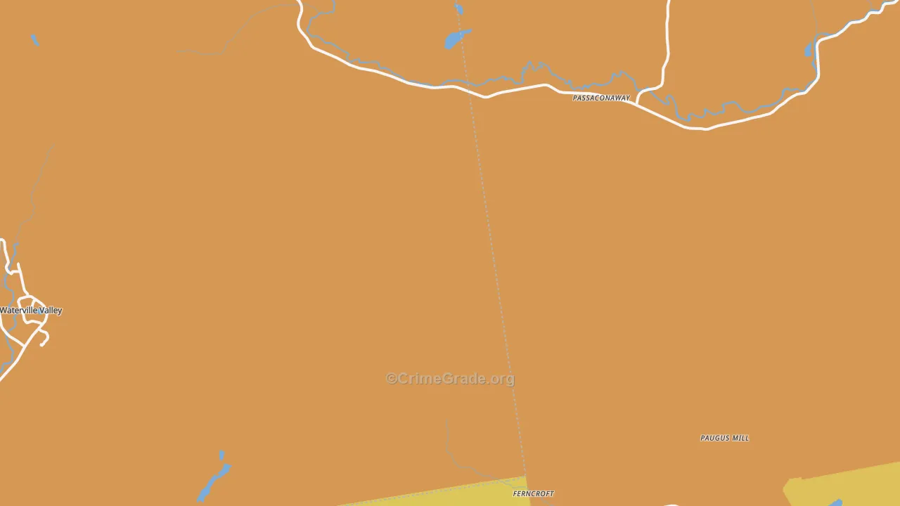 Passaconaway, NH Map of Drug-Related Crime Rates