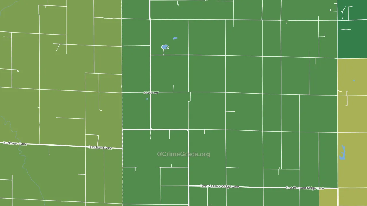Passport, IL Map of Drug-Related Crime Rates