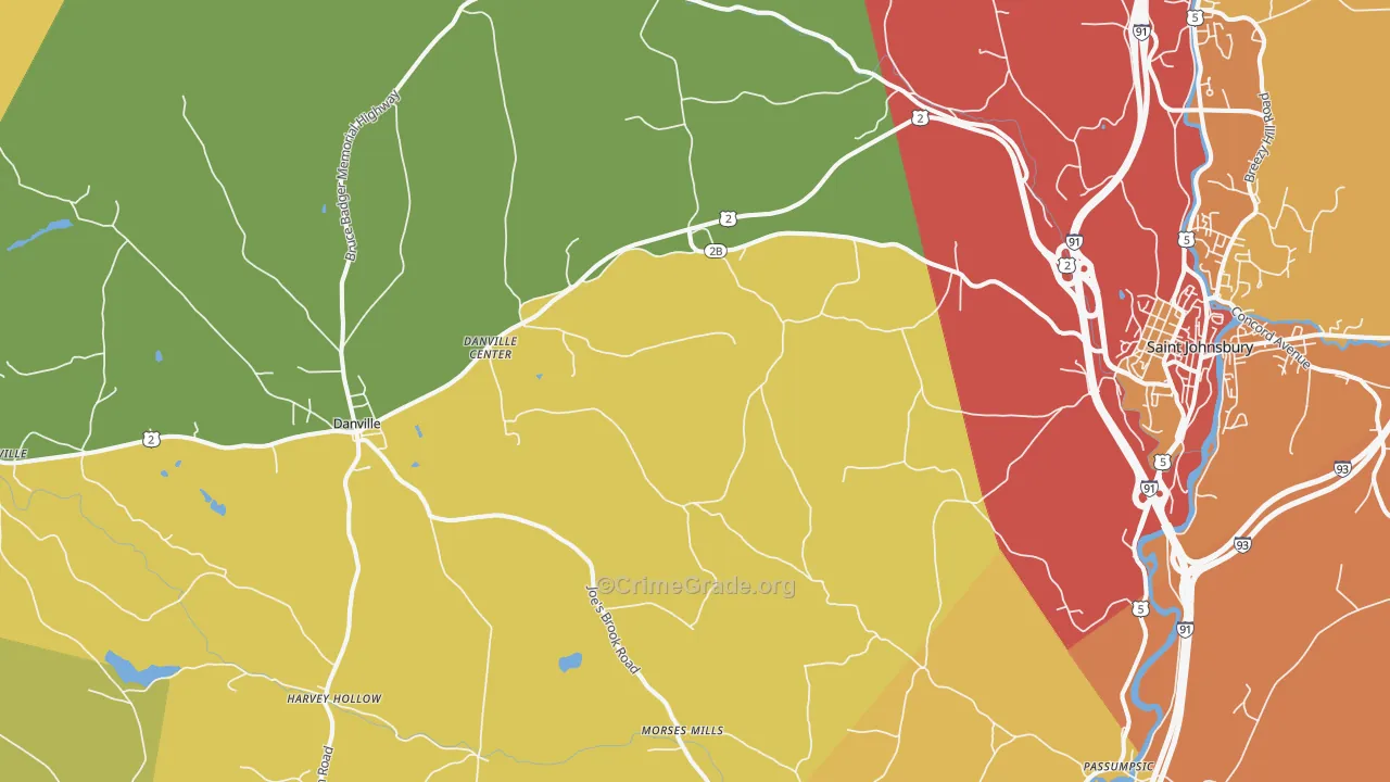 Passumpsic, VT Map of Drug-Related Crime Rates