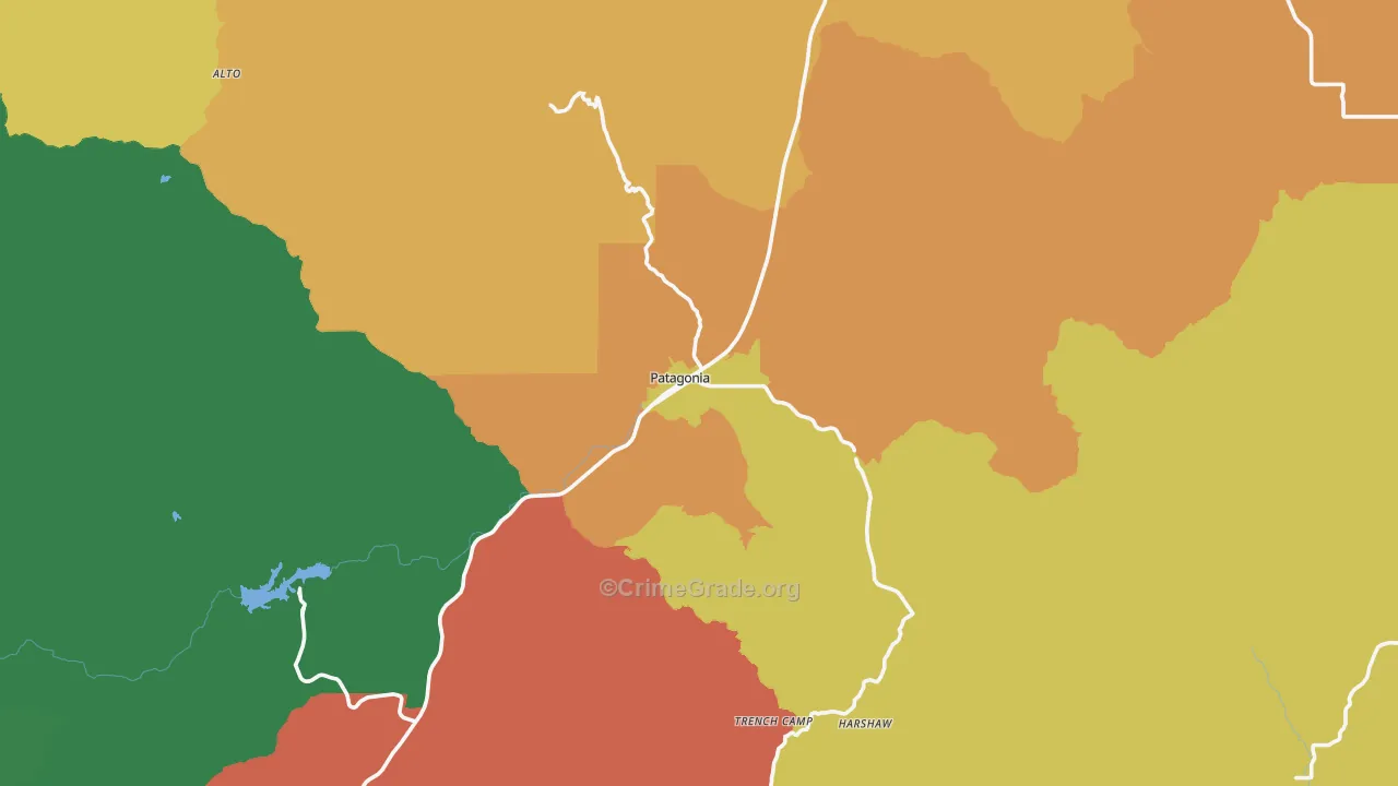 Patagonia, AZ Map of Drug-Related Crime Rates