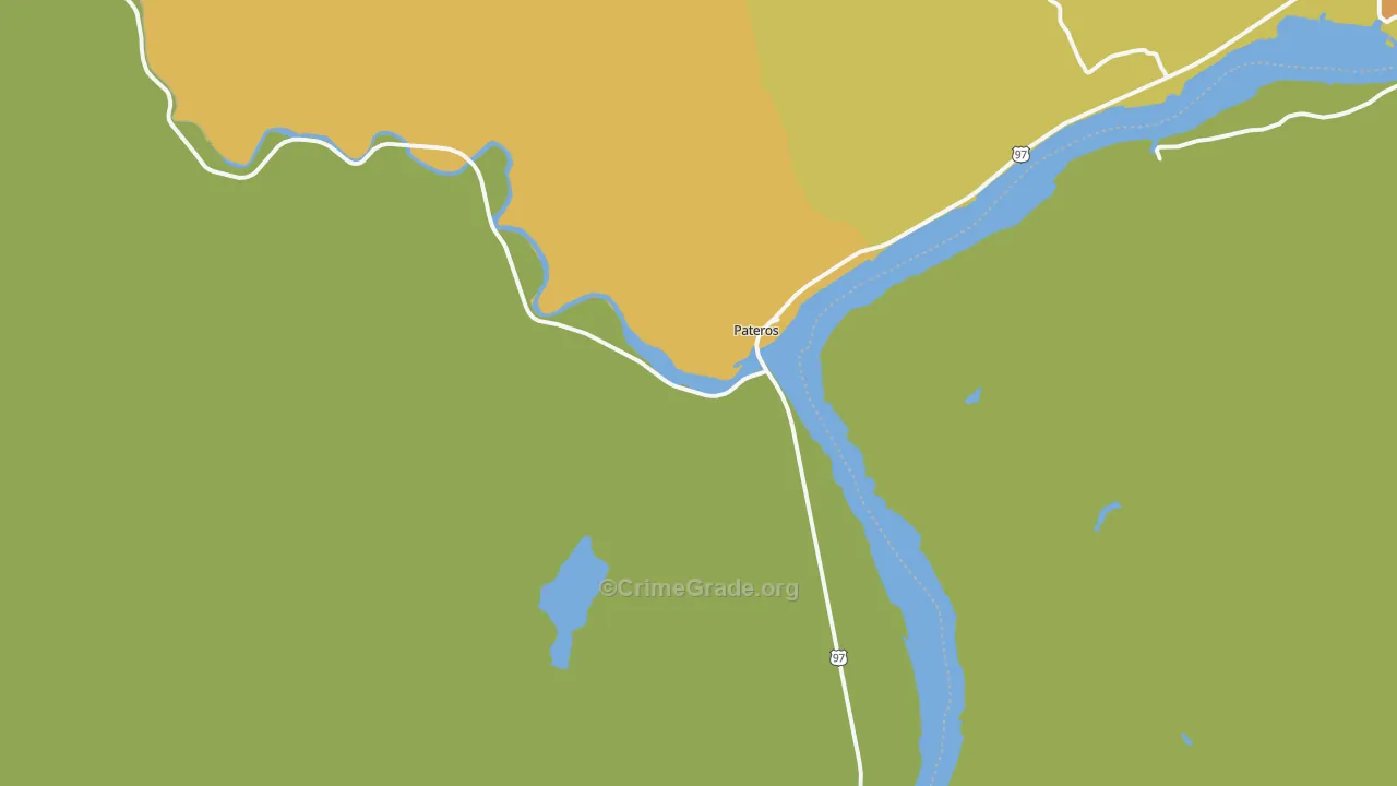 Pateros, WA Map of Drug-Related Crime Rates