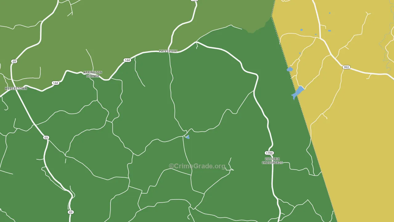 Patesville, KY Map of Drug-Related Crime Rates