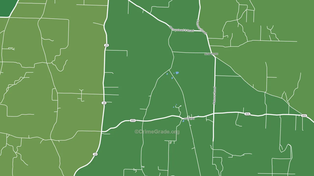 Patmos, AR Map of Drug-Related Crime Rates