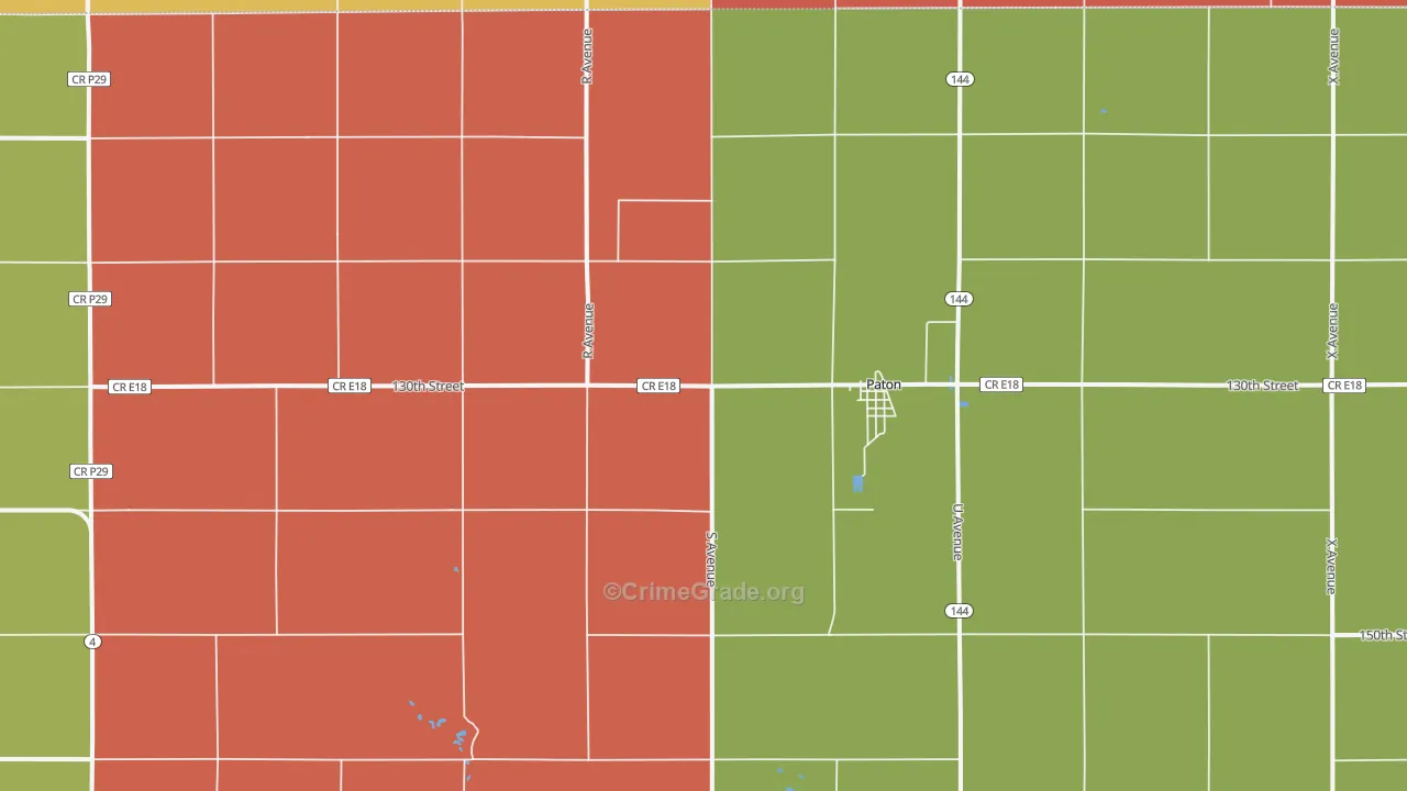 Paton, IA Map of Drug-Related Crime Rates