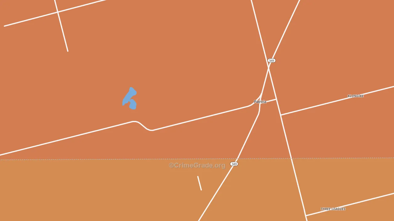 Patricia, TX Map of Drug-Related Crime Rates