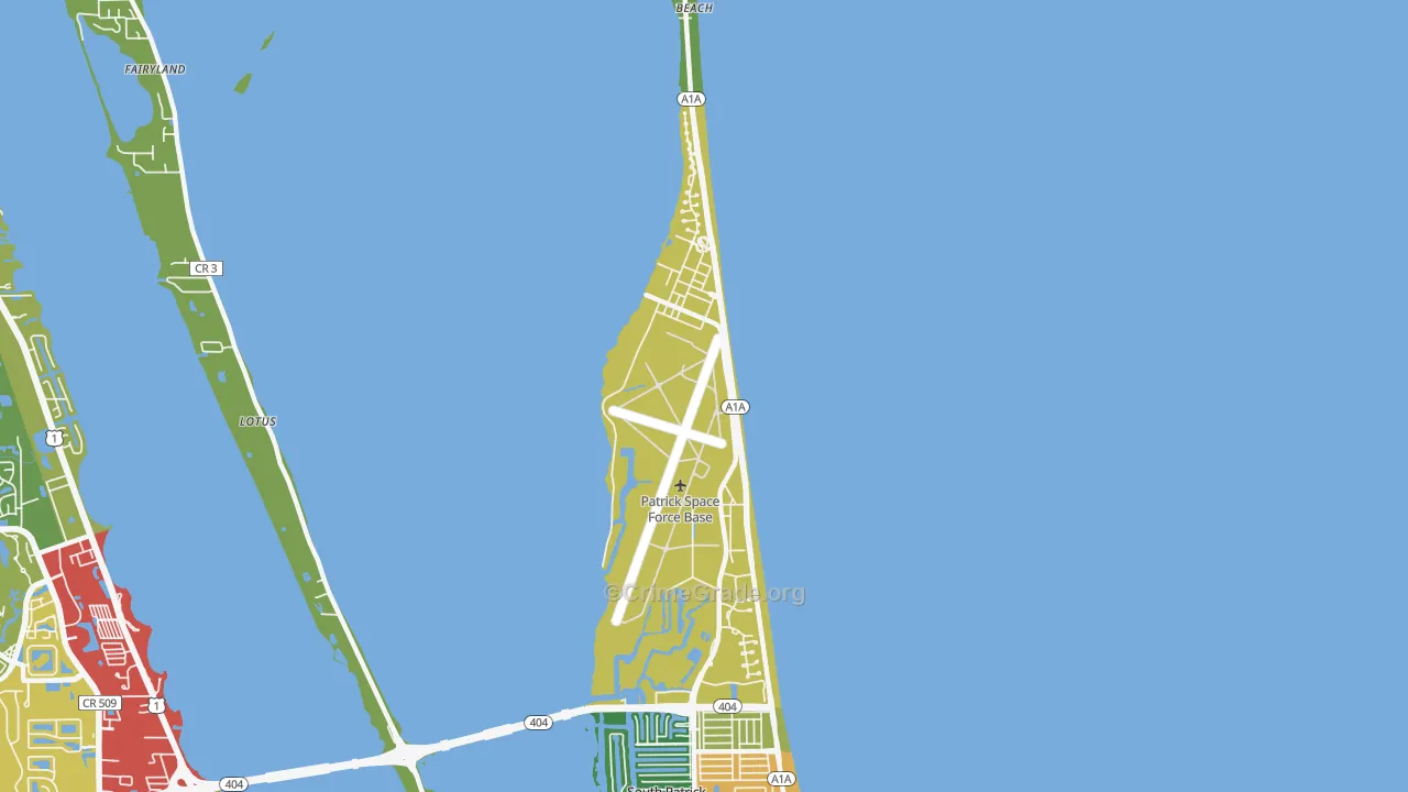 Patrick Afb, FL Map of Drug-Related Crime Rates