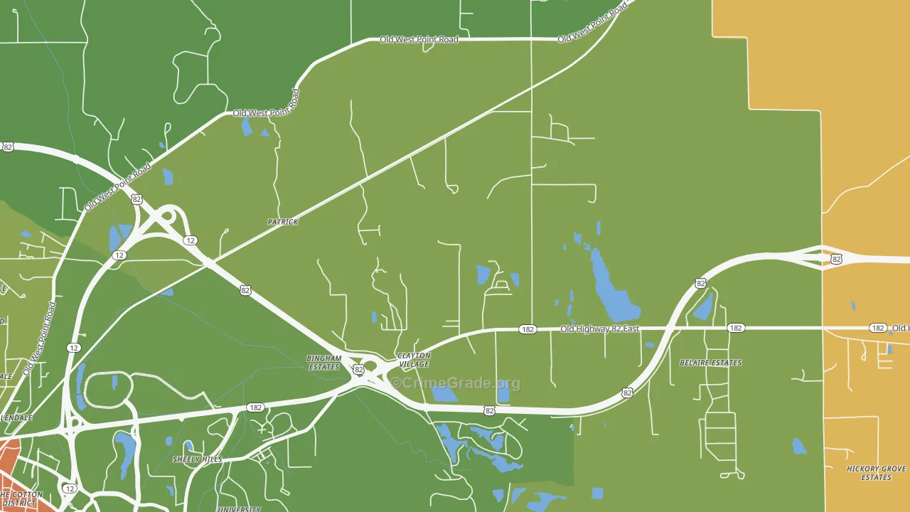 Patrick, MS Map of Drug-Related Crime Rates