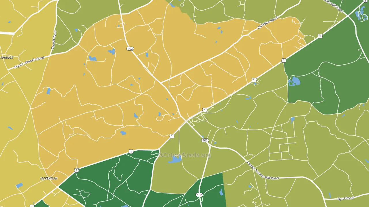 Patrick, SC Map of Drug-Related Crime Rates