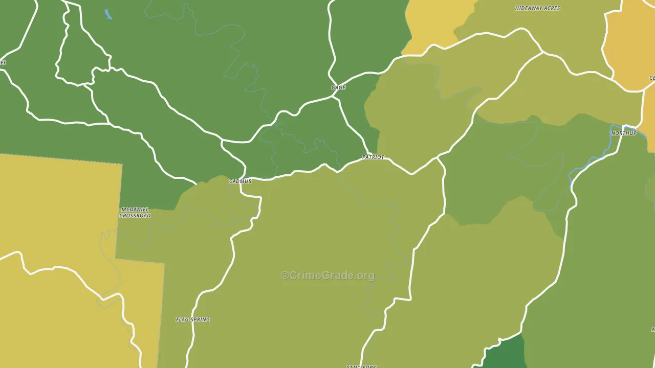 Patriot, OH Map of Drug-Related Crime Rates