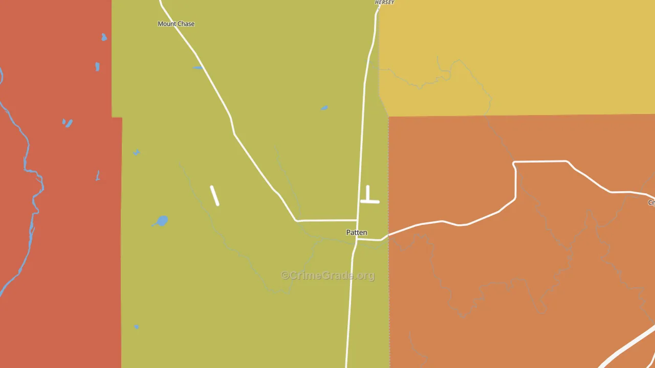 Patten, ME Map of Drug-Related Crime Rates