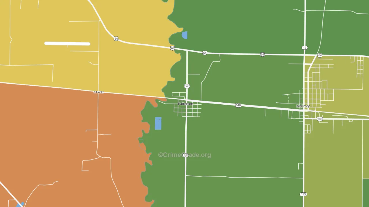 Patterson, AR Map of Drug-Related Crime Rates