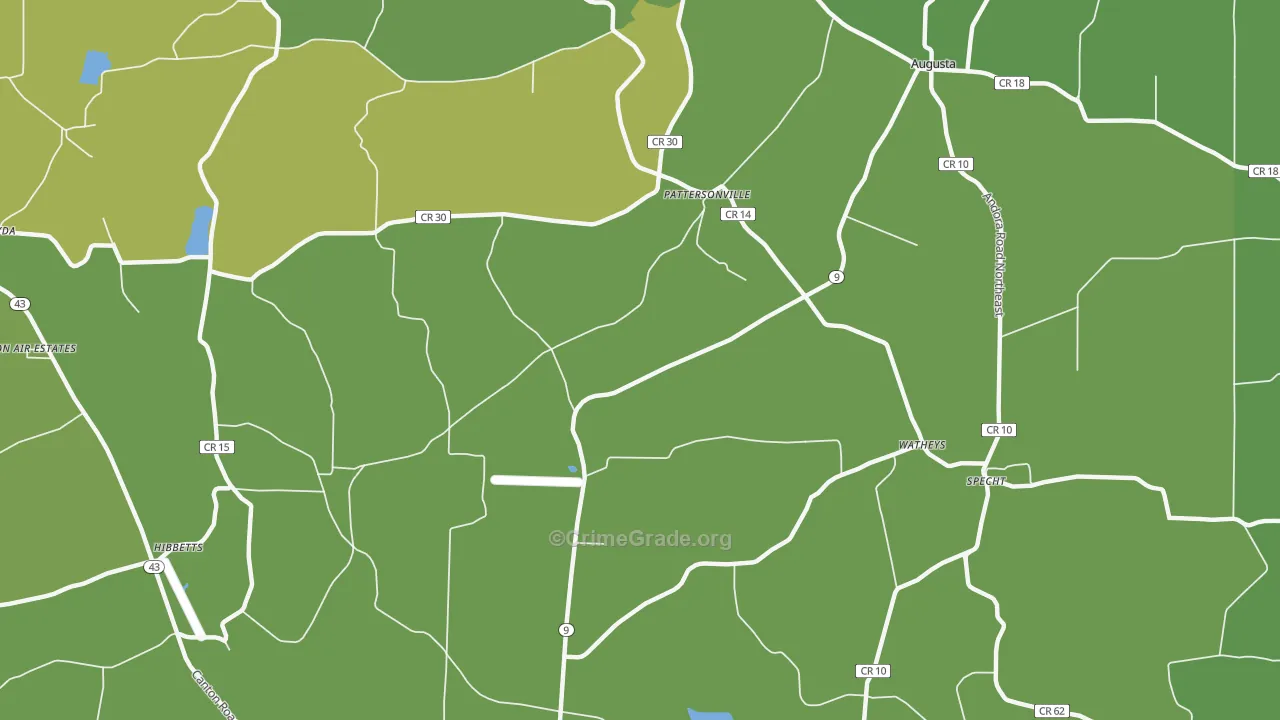 Pattersonville, OH Map of Drug-Related Crime Rates