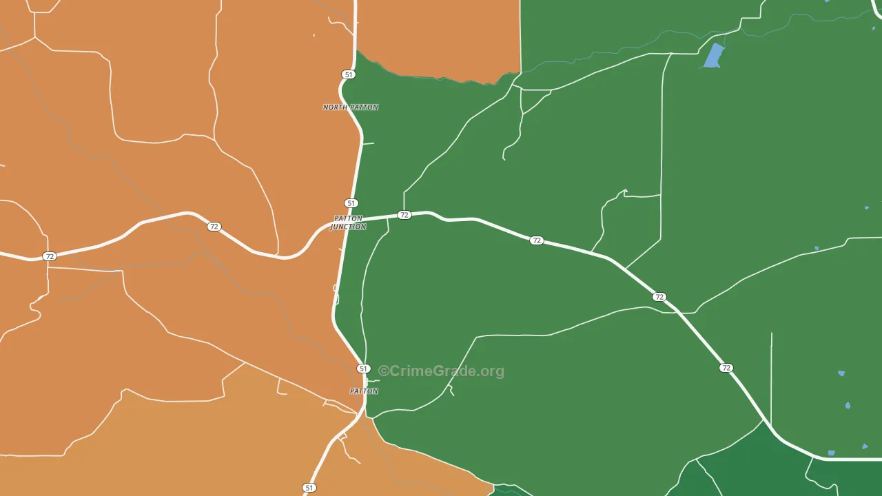 Patton Junction, MO Map of Drug-Related Crime Rates