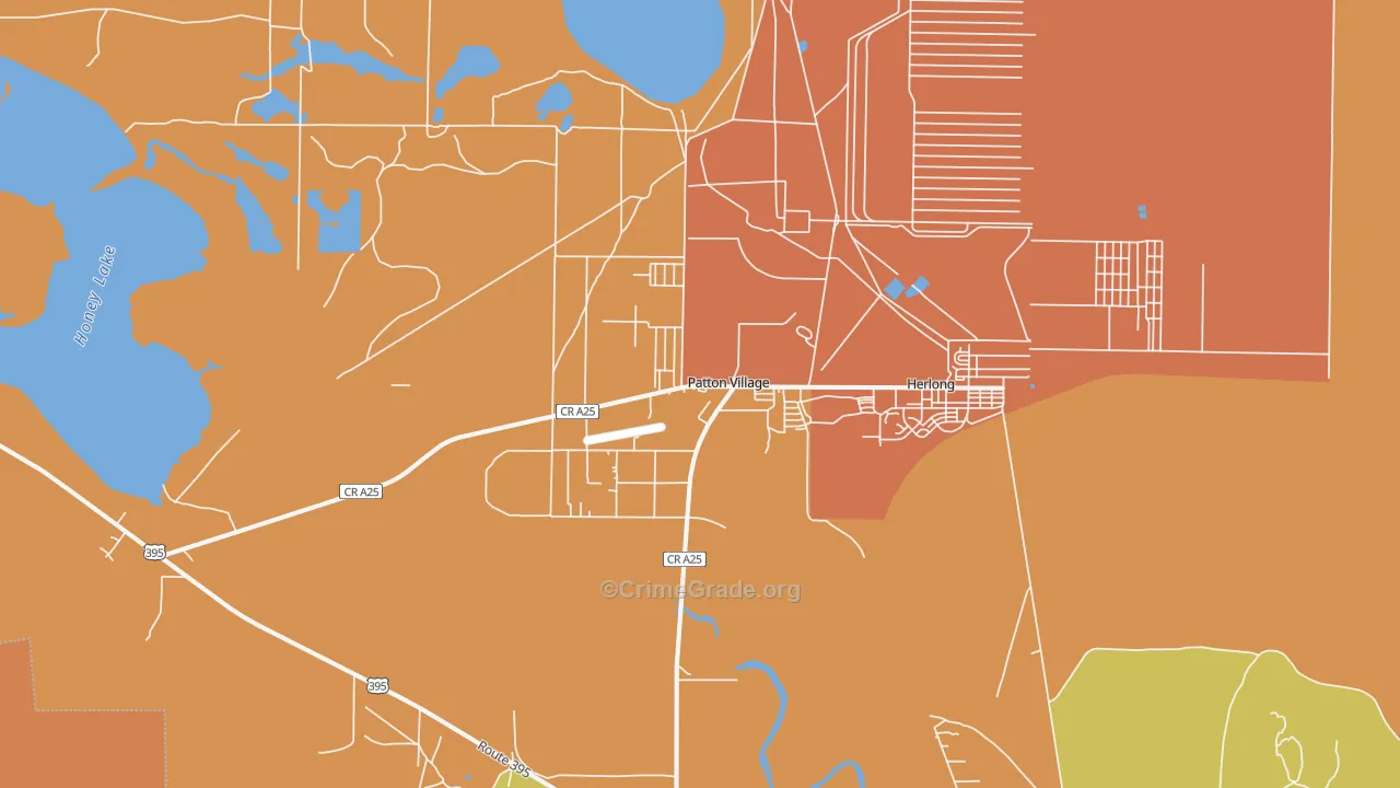 Patton Village, CA Map of Drug-Related Crime Rates