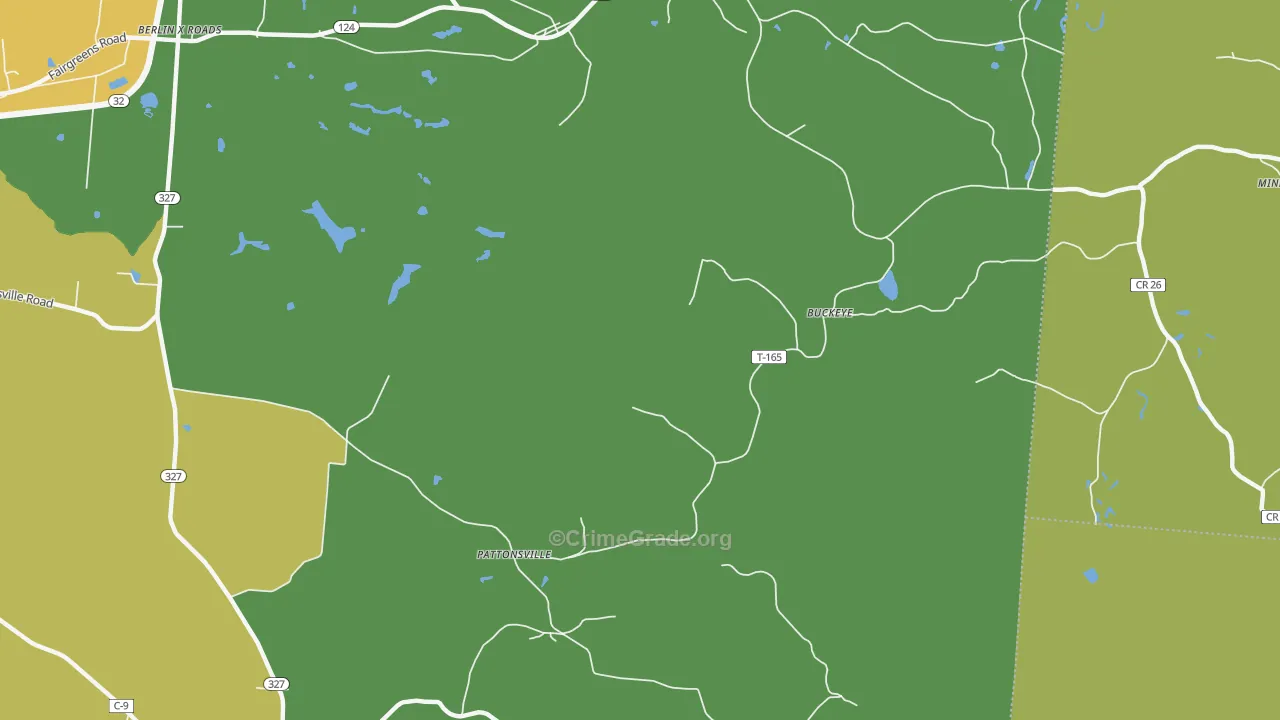 Pattonville, OH Map of Drug-Related Crime Rates