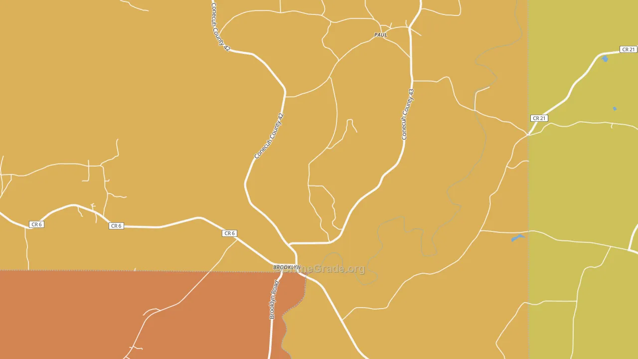 Paul, AL Map of Drug-Related Crime Rates