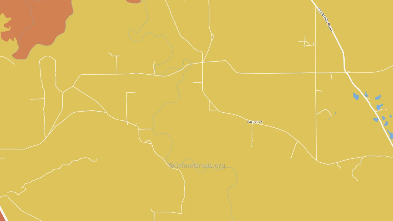 Paulette, MS Map of Drug-Related Crime Rates